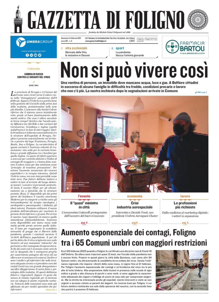 Gazzetta di Foligno n. 5 14 Febbraio 2021 1