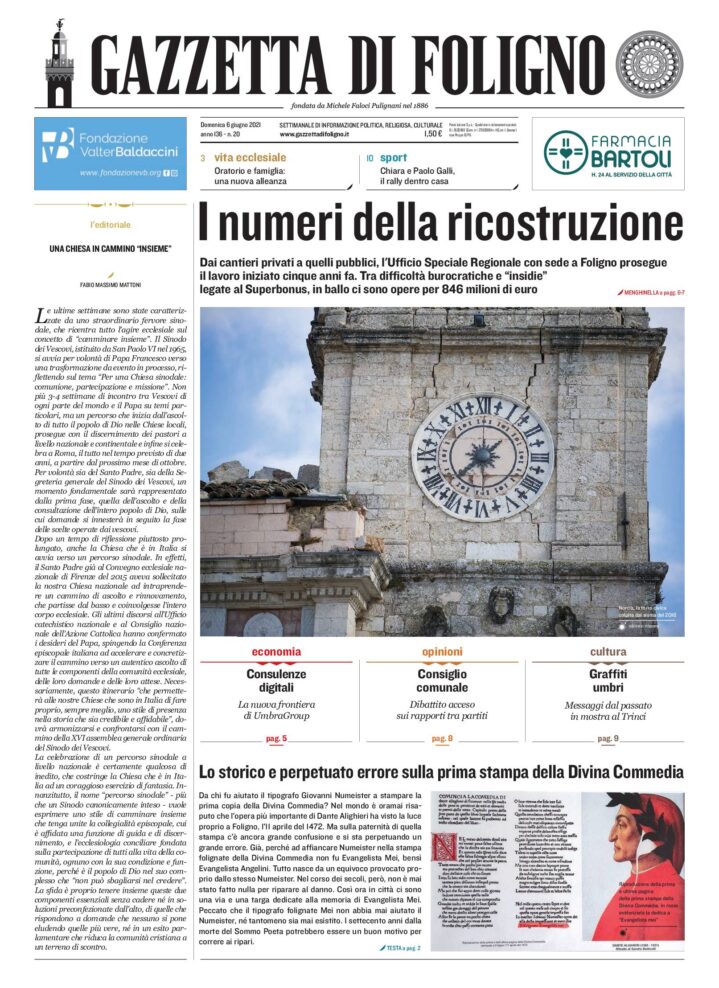 Gazzetta di Foligno n. 20 6 giugno 2021_12 pagine_rev 2 1